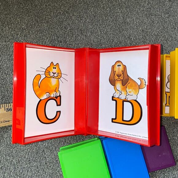 Vintage 1987 Tuppertoys Bookworm ABC Alphabet Nesting Books Kids Toy Complete - Picture 8 of 13